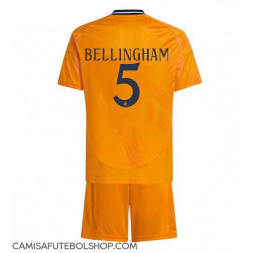 Camisa de time de futebol Real Madrid Jude Bellingham #5 Replicas 2º Equipamento Infantil 2024-25 Manga Curta (+ Calças curtas)